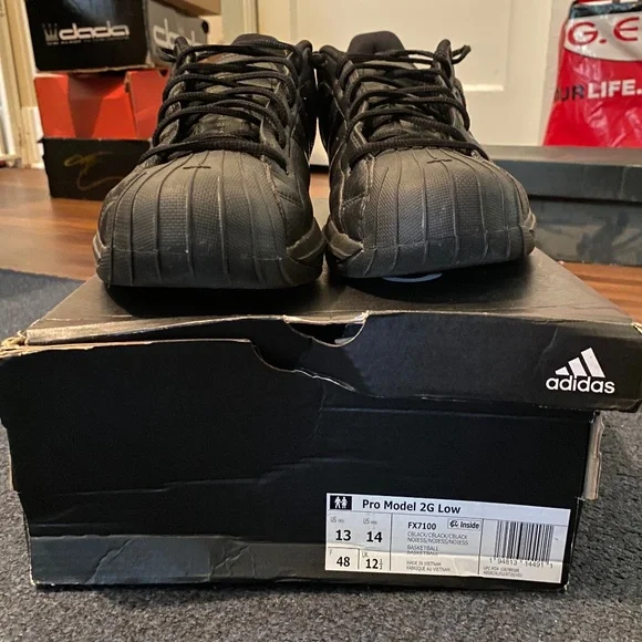 adidas Shoes Adidas Pro Model 2g Low Triple Black Mens Size